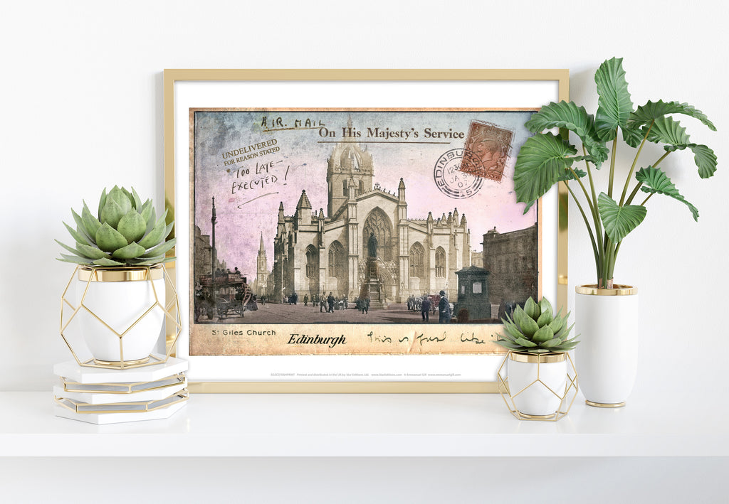 St Giles Church - Edinburgh - 11X14inch Premium Art Print