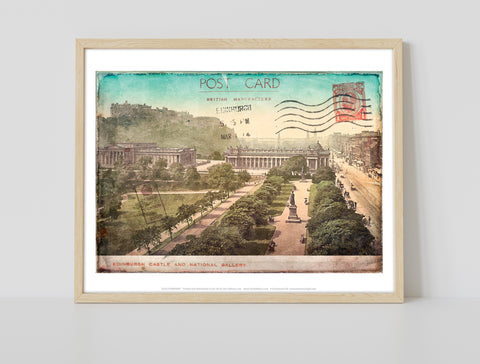 Edinburgh Castle And National Gallery - Premium Art Print