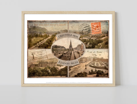 Greetings From Edingburgh - Attractions - Premium Art Print