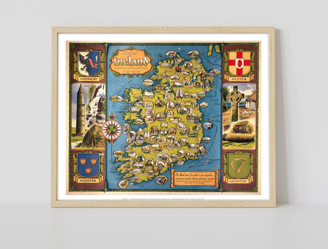 Map Of Ireland - 11X14inch Premium Art Print