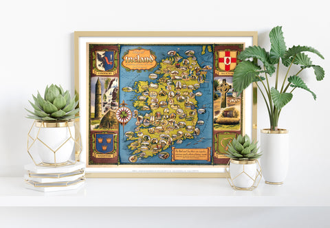 Map Of Ireland - 11X14inch Premium Art Print