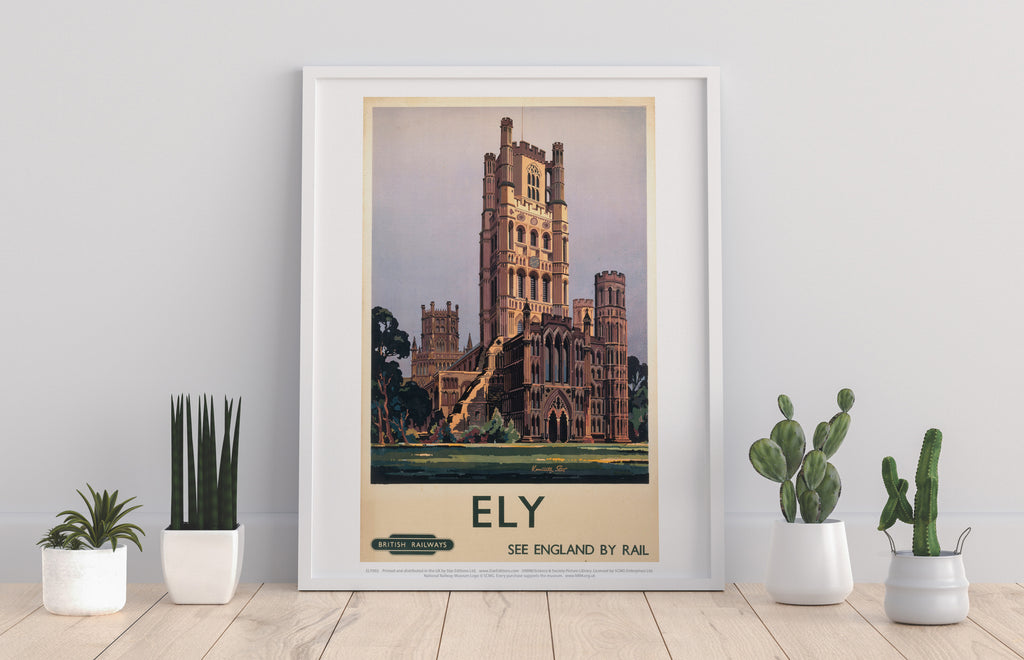 Ely See England By Rail - 11X14inch Premium Art Print