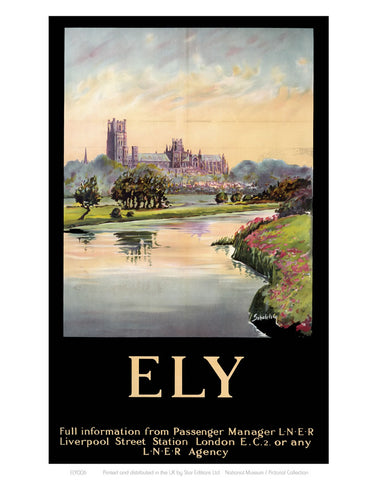 Ely Cathedral Dark Frame 24" x 32" Matte Mounted Print