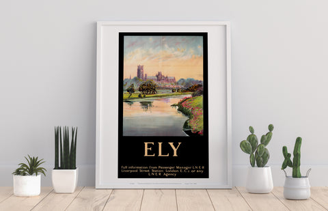 Ely Cathedral Dark Frame - 11X14inch Premium Art Print