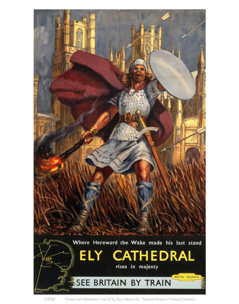 Hereward the Wake Ely Cathedral 24" x 32" Matte Mounted Print