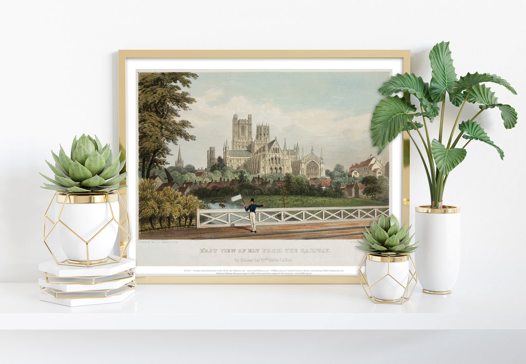 East View Of Ely From The Railway - 11X14inch Premium Art Print