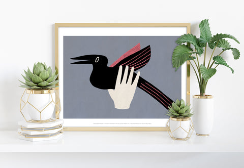 Holding Bird - 11X14inch Premium Art Print