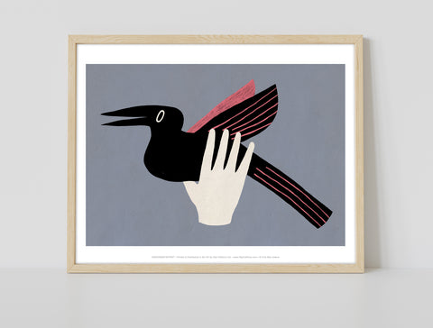 Holding Bird - 11X14inch Premium Art Print