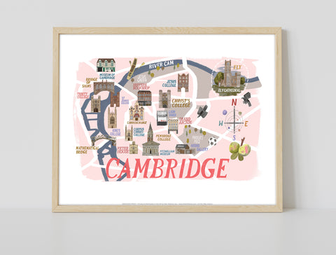 Cambridge Landmarks - 11X14inch Premium Art Print