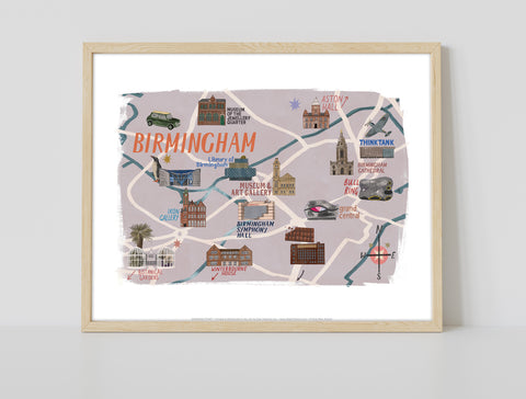 Birmingham Landmarks - 11X14inch Premium Art Print