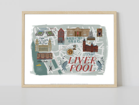 Liverpool Landmarks - 11X14inch Premium Art Print
