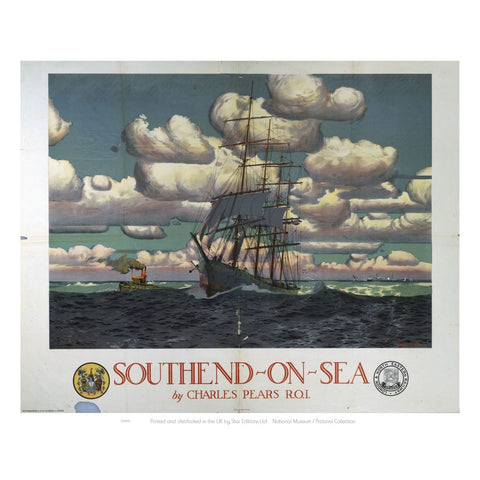 Southend on Sea by Charles Pears` 24" x 32" Matte Mounted Print