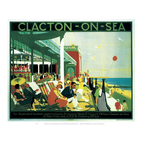 Clacton On Sea Seafront 24" x 32" Matte Mounted Print