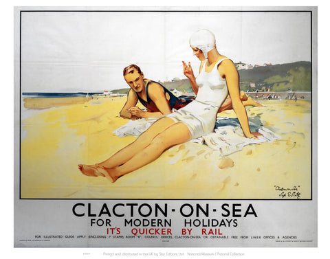 Clacton On Sea for Modern Holidays 24" x 32" Matte Mounted Print