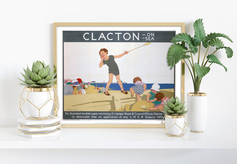 Clacton-On-Sea, Kid Playing - 11X14inch Premium Art Print