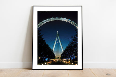 London Eye At Night - 11X14inch Premium Art Print