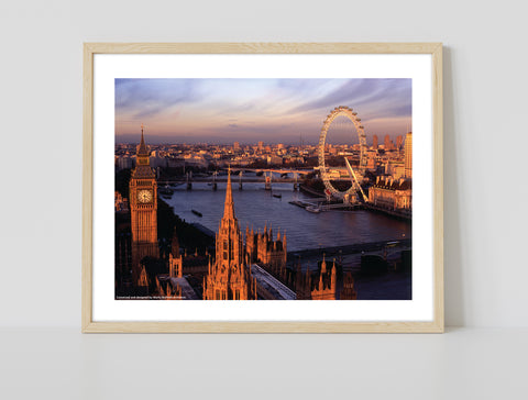 London Eye And Big Ben - 11X14inch Premium Art Print