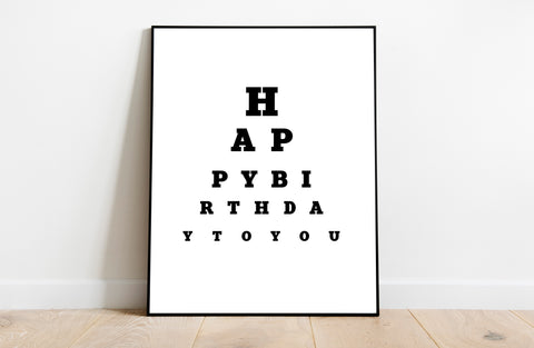 Eye Test - Happy Birthday - 11X14inch Premium Art Print