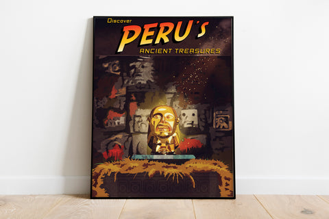 Film Poster - Peru's Ancient Treasures - Premium Art Print
