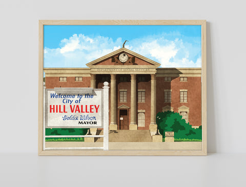 Film Poster - Hill Valley 1985 - 11X14inch Premium Art Print