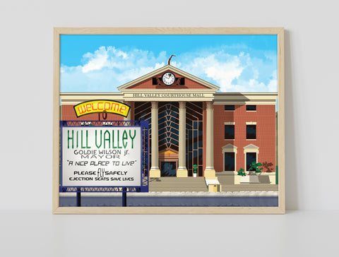 Film Poster - Hill Valley 2015 - 11X14inch Premium Art Print