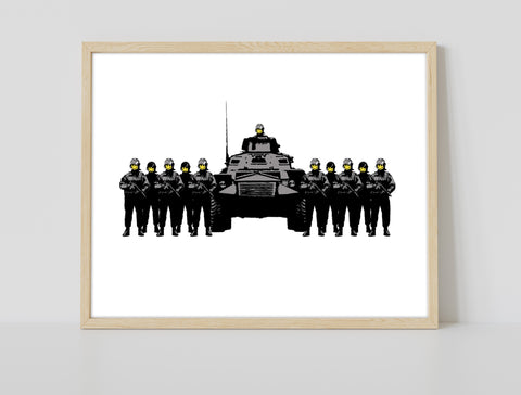 Graffiti Art - Smiley Army - 11X14inch Premium Art Print