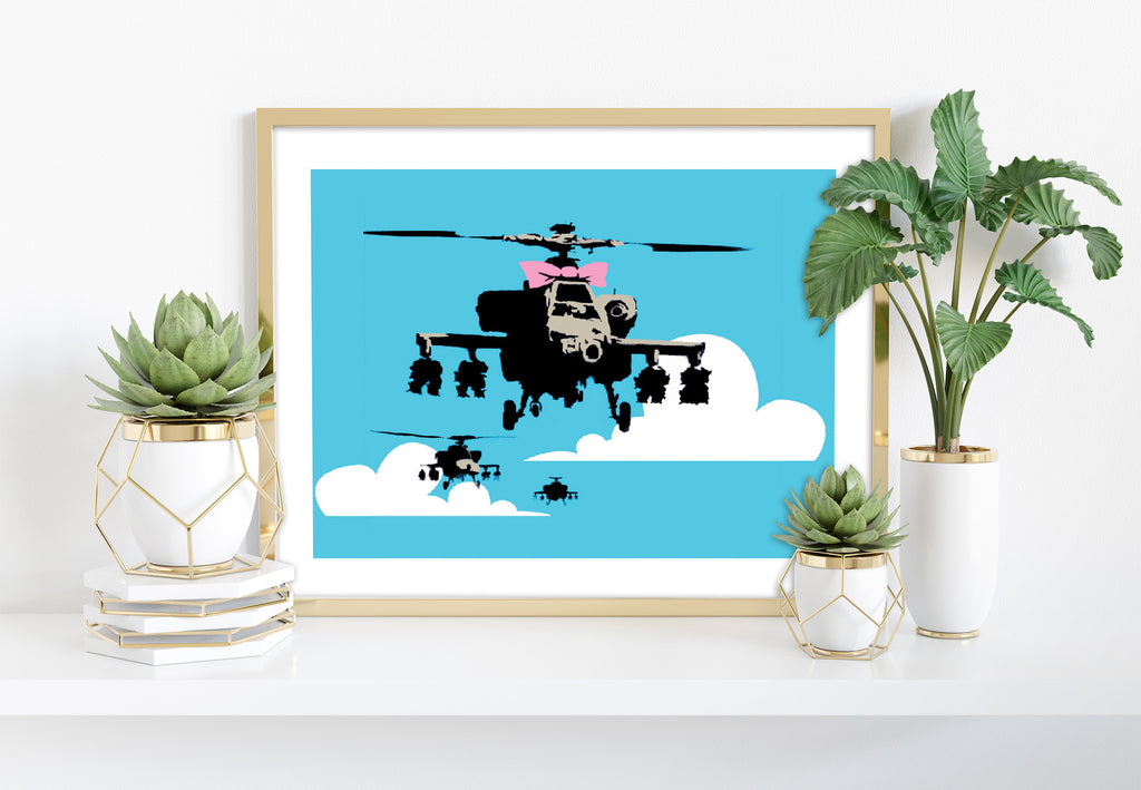 Graffiti Art - Helicopter Bow - 11X14inch Premium Art Print