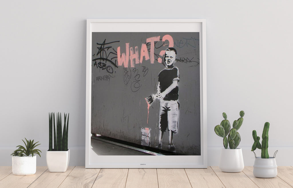 Graffiti Art - What? - 11X14inch Premium Art Print