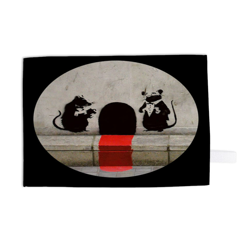 Red Carpet Rats Tea Towel