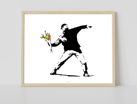 Graffiti Art - Flower Throw - 11X14inch Premium Art Print