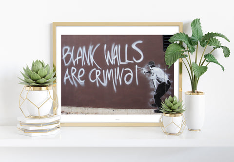 Graffiti Art - Blank Walls - 11X14inch Premium Art Print