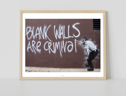 Graffiti Art - Blank Walls - 11X14inch Premium Art Print