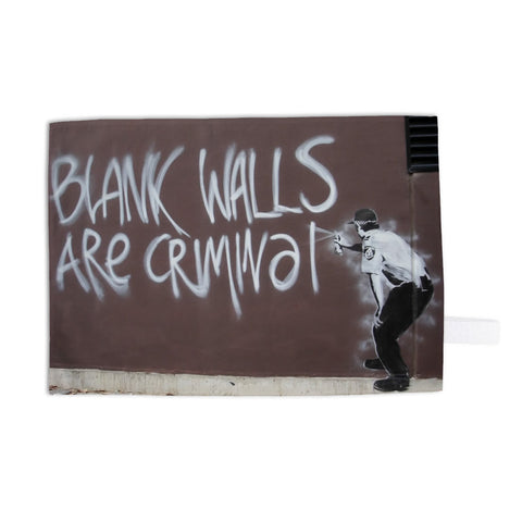 Blank Walls Are Criminal Tea Towel