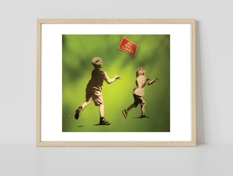 Graffiti Art - No Ball Games - 11X14inch Premium Art Print