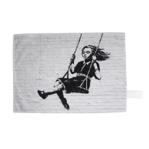 Girl on a Swing Tea Towel