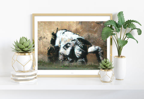 Graffiti Art - Police Line - 11X14inch Premium Art Print