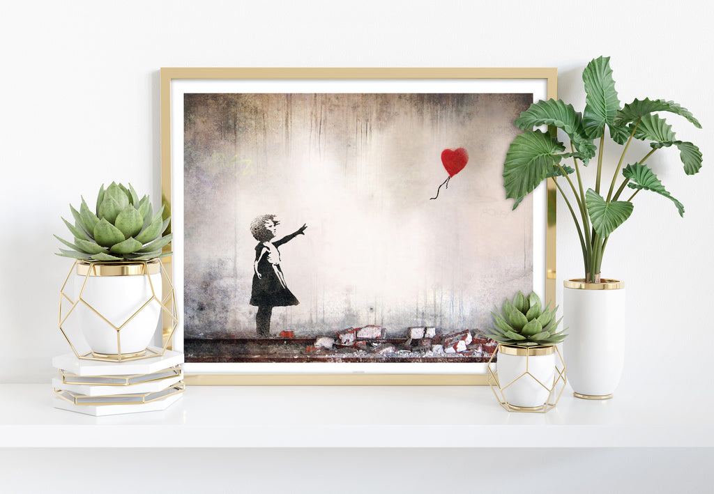 Love Baloon In The Wind - 11X14inch Premium Art Print