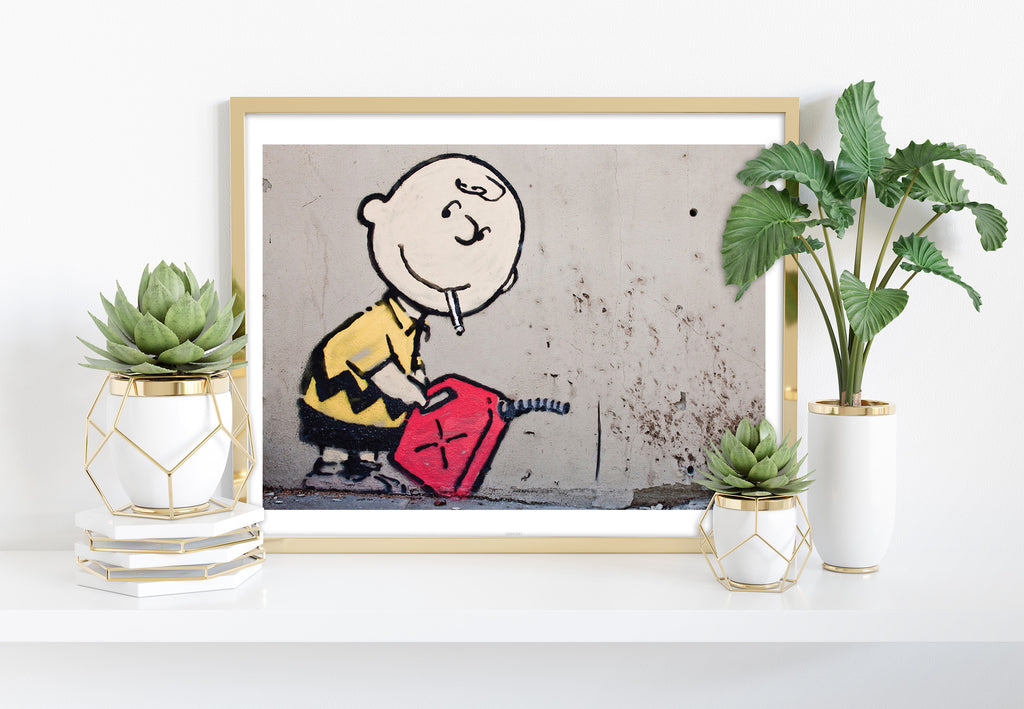 Fire Starter Charlie Brown - 11X14inch Premium Art Print