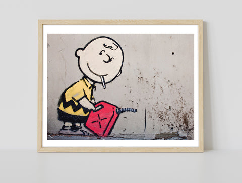 Fire Starter Charlie Brown - 11X14inch Premium Art Print