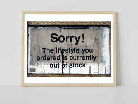 Lifestyle Out Of Stock - 11X14inch Premium Art Print