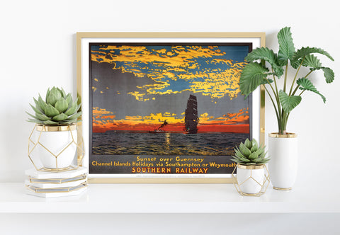 Sunset Over Guernsey - 11X14inch Premium Art Print