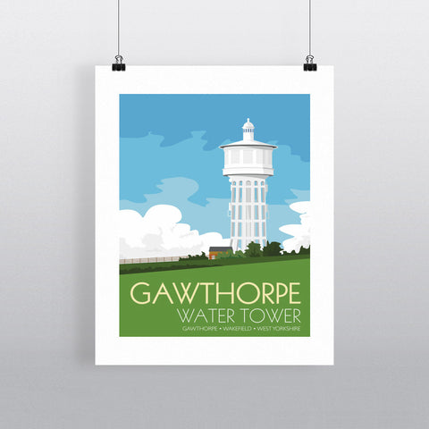 The Gawthorpe Water Tower, Wakefield, Yorkshire 11x14 Print