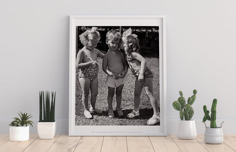 Three Cheeky Childrfen - 11X14inch Premium Art Print