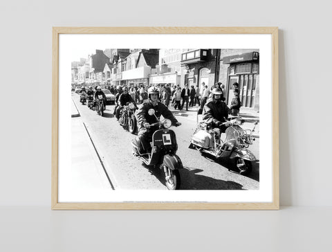 Motorbike Parade - 11X14inch Premium Art Print