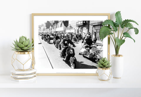 Motorbike Parade - 11X14inch Premium Art Print
