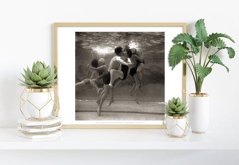 Kissining Underwater - 11X14inch Premium Art Print