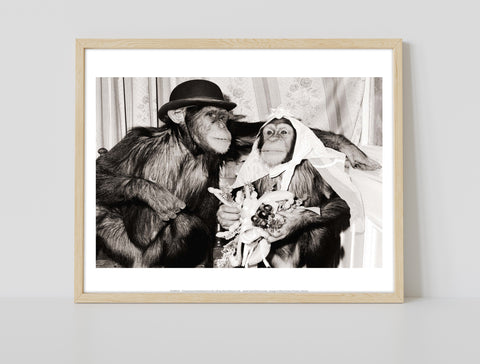 Monkey Wedding - 11X14inch Premium Art Print