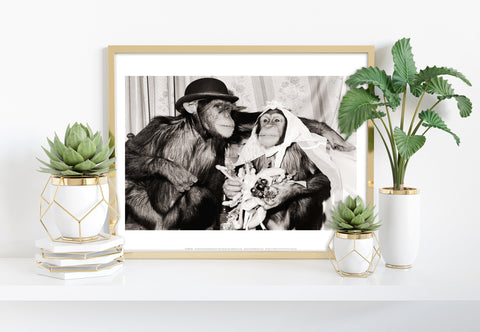 Monkey Wedding - 11X14inch Premium Art Print