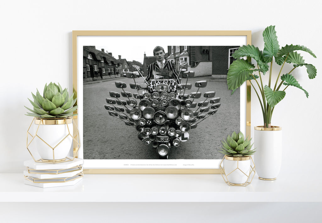 Mirrors On A Vespa - 11X14inch Premium Art Print