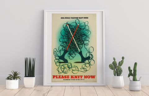 Poster - Please Knit Now - 11X14inch Premium Art Print